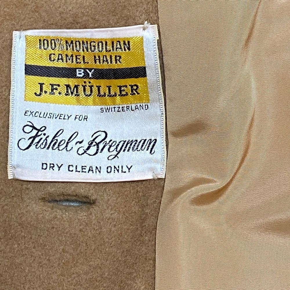J.F.Muller 💯% Mongolian Camel Hair Classic Tan Women's Coat Size Appropriate M L - Picture 8 of 14